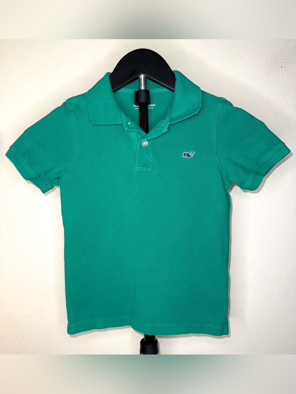 Vineyard Vines Boys Green Whale Logo Polo Shirt  size 4T